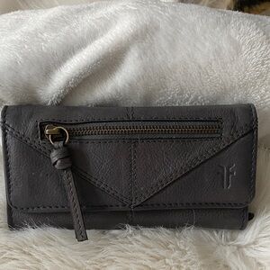 Frye Grey Leather Wallet